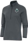 Main image for Antigua Liberty Womens Charcoal Epic 1/4 Zip Pullover