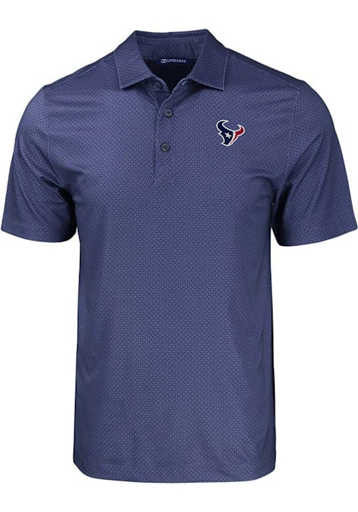 Houston Texans Cutter and Buck NAVY Pike Eco Geo Print Big and