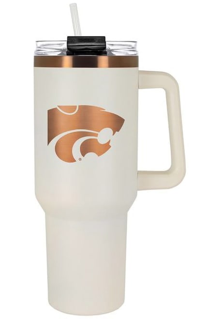 White K-State Wildcats 40oz Cream + Copper Stainless Steel Tumbler