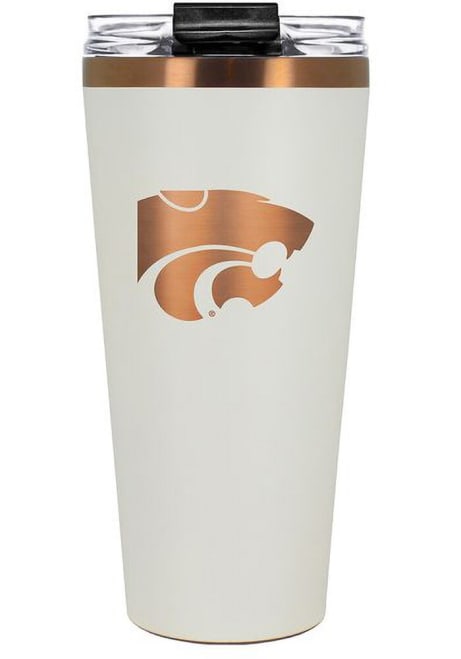 White K-State Wildcats 32oz Cream + Copper Stainless Steel Tumbler