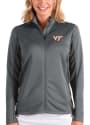 Virginia Tech Hokies Womens Antigua Passage Medium Weight Jacket - Grey