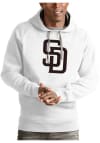 Main image for Antigua San Diego Padres Mens White Victory Long Sleeve Hoodie