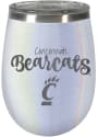 Cincinnati Bearcats 10oz Opal Stemless Wine Stainless Steel Tumbler - White