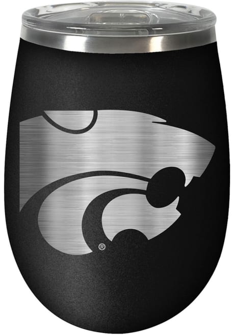 Black K-State Wildcats 10oz Stealth Stemless Wine Stainless Steel Stemless