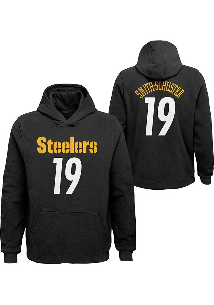 Shedd Shirts Long Sleeve Black Steelers Juju Smith Schuster Logo T-Shirt Youth Small, Boy's, Size: Youth Small(6-8)