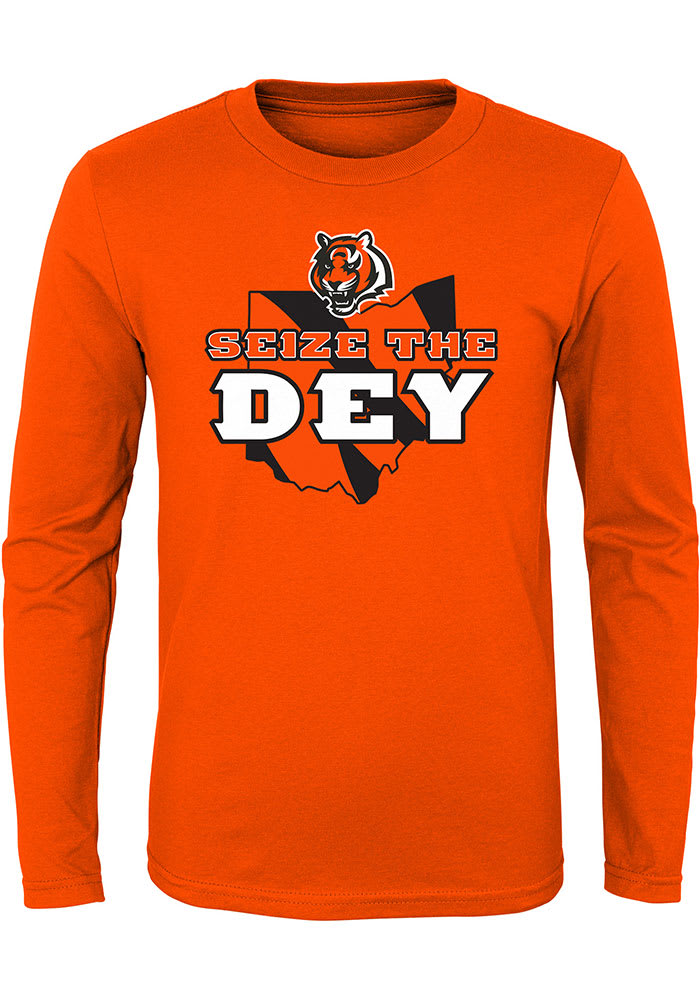 لوسيل نيغان Cincinnati Bengals Youth Orange Seize The Dey Long Sleeve T-Shirt لوسيل نيغان