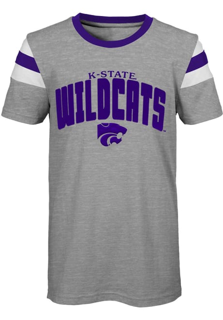 Youth Grey K-State Wildcats Game Daze Short Sleeve Fashion T-Shirt