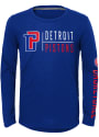 Detroit Pistons Youth Trainer T-Shirt - Blue