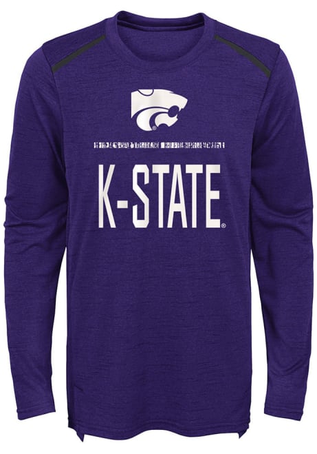 Youth Purple K-State Wildcats Static Long Sleeve T-Shirt