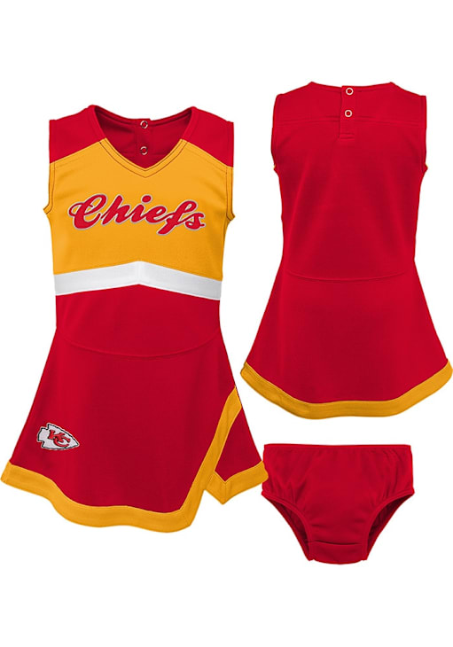 Kansas City Chiefs Girls Red Cheer Captain Cheer Dress Set