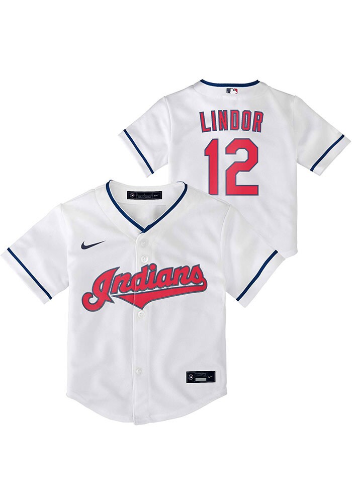 Cleveland Indians Francisco Lindor Baby 2020 Home White Baseball Jersey