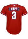 Bryce Harper Philadelphia Phillies Youth Nike 2020 Alternate Baseball Jersey - Red