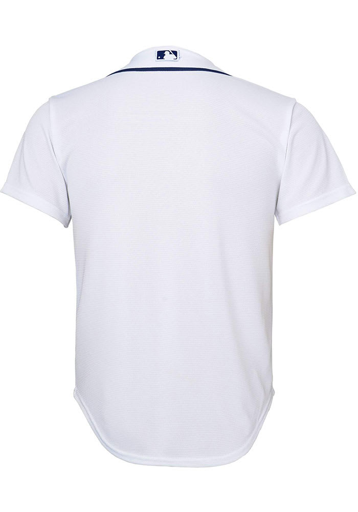 Nike Detroit Tigers ベースボールシャツ Nike Detroit Tigers WHITE Home Team Bracket Short Sleeve T