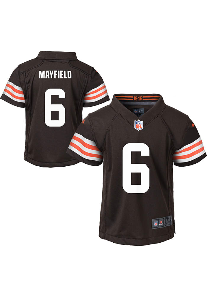 : Baker Mayfield Cleveland Browns Brown #6 Youth 8-20 Home Player  Jersey : Sports & Outdoors