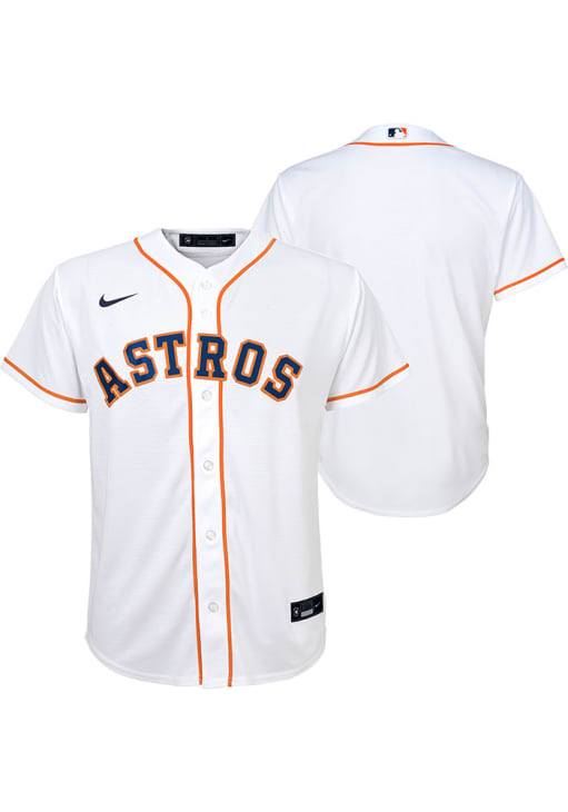 Houston Astros Youth White Home Replica Baseball Jersey