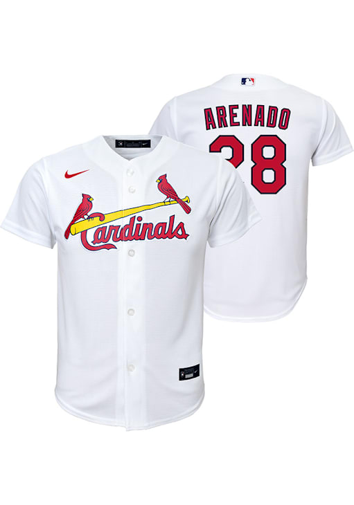 St Louis Cardinals Nolan Arenado Youth WHITE Home Baseball Jersey