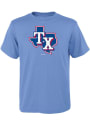 Texas Rangers Youth Alternate Logo T-Shirt - Light Blue