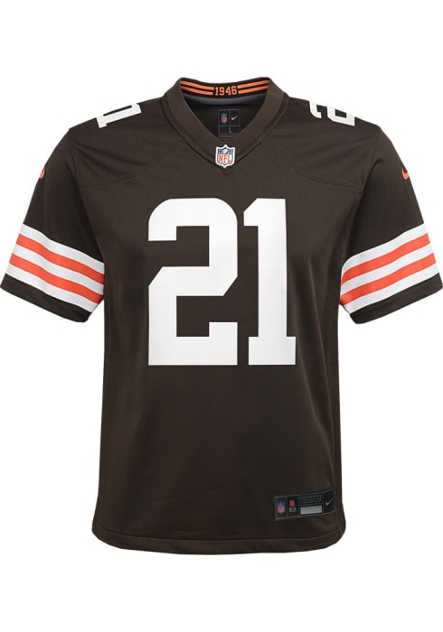 Cleveland Browns Denzel Ward Youth Gameday Brown Nike Football Jersey