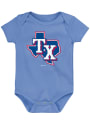 Texas Rangers Baby Alternate Logo One Piece - Light Blue
