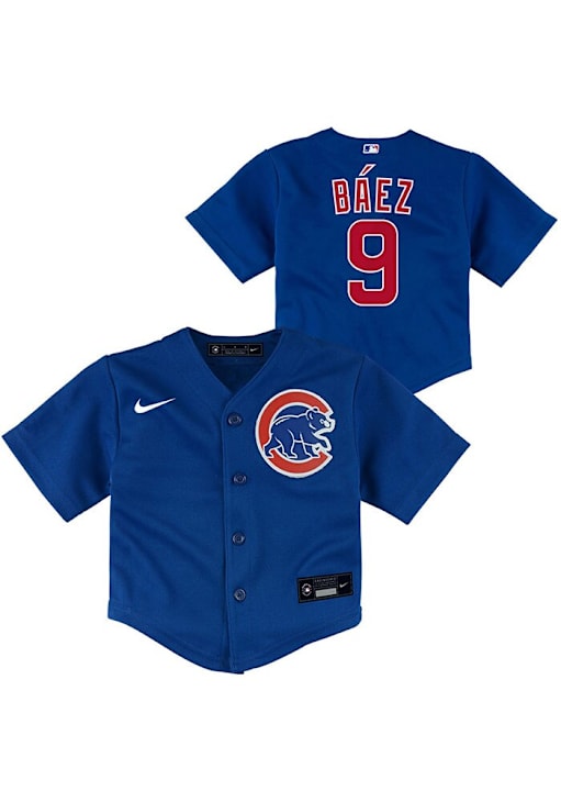 Chicago Cubs Javier Baez Baby Alt ROYAL Baseball Jersey 133404876