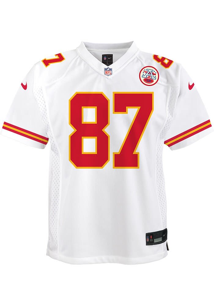 Kansas City Chiefs Travis Kelce Youth Game White Nike