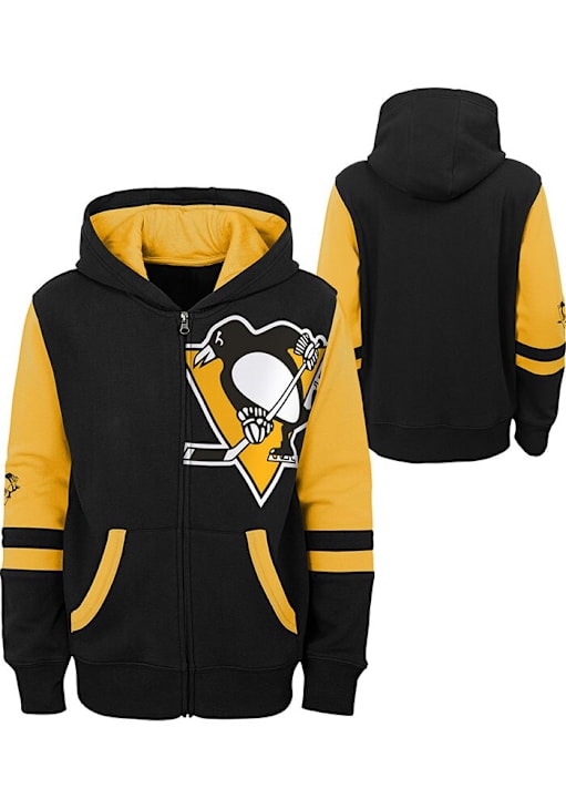 Pittsburgh Penguins Youth Black Faceoff Long Sleeve Full Zip Jacket