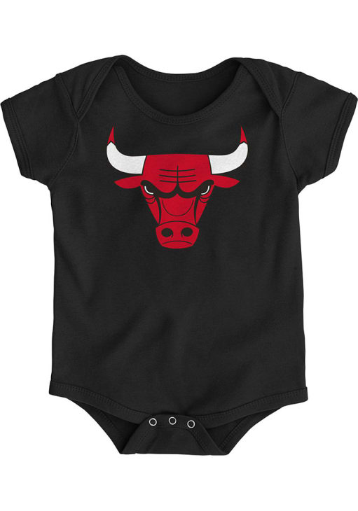 Chicago Chicago Bulls Black Baby Primary Logo One Piece