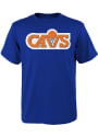 Cleveland Cavaliers Youth Throwback Logo T-Shirt - Blue
