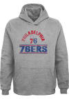 Main image for Philadelphia 76ers Youth Grey Double Bar Long Sleeve Hoodie