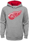Main image for Detroit Red Wings Youth Grey Prime Long Sleeve Hoodie