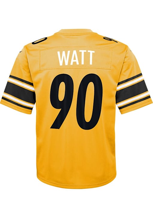 Pittsburgh Steelers TJ Watt Youth Inverted GOLD Nike Football