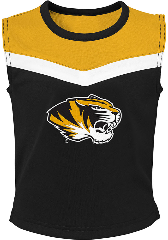 Missouri Tigers Girls BLACK Spirit Cheer 2PC Cheer Set