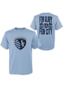 Sporting Kansas City Youth Slogan Back T-Shirt - Light Blue