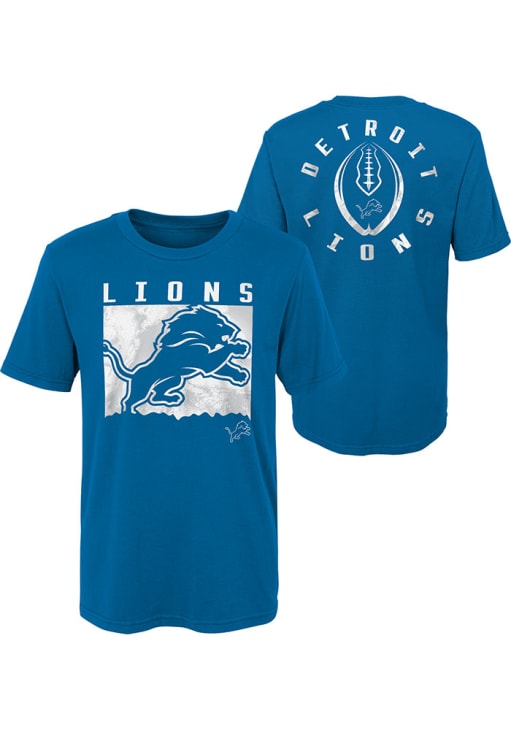 Youth NFL Detroit Lions Liquid Camo T-Shirt - Blue - XL Each