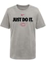 Cincinnati Reds Youth Nike Just Do It T-Shirt - Grey