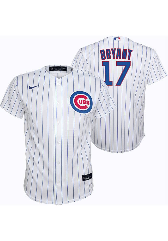 Chicago Cubs Kris Bryant Youth WHITE Home Replica Baseball Jersey