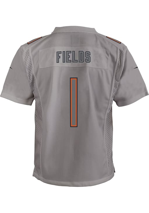 Chicago Bears Justin Fields Youth Atmosphere GREY Nike Football