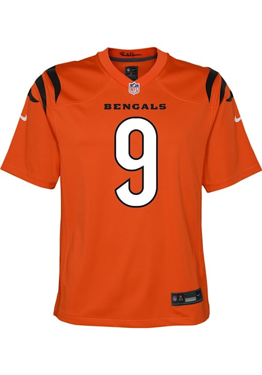 Cincinnati Bengals Joe Burrow Youth Game Alt ORANGE Nike Football