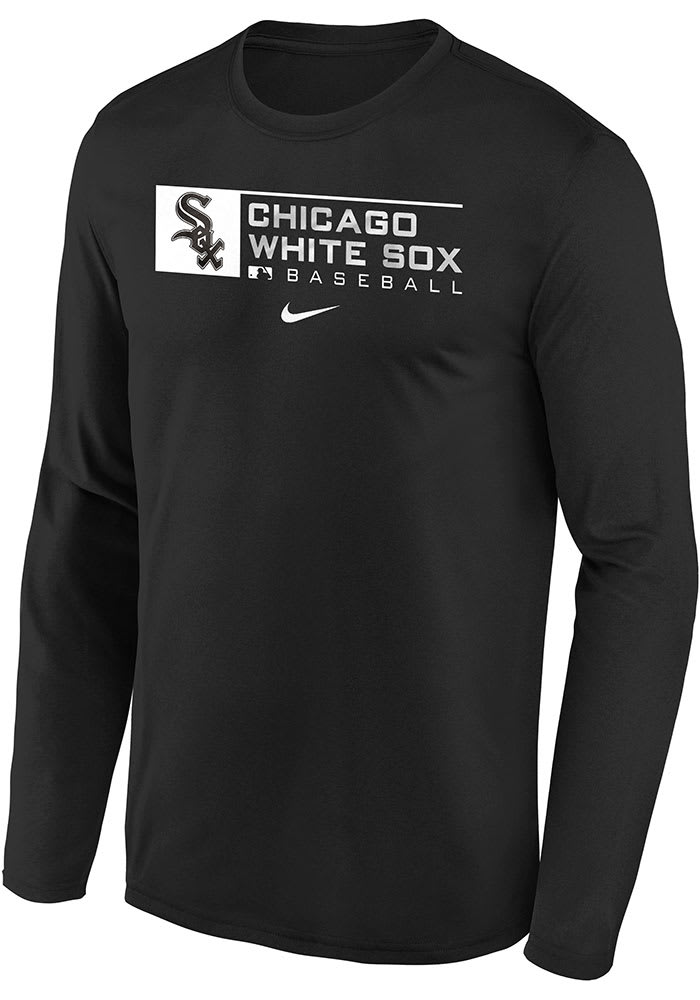 Nike Chicago White Sox Youth BLACK AC Legend Long Sleeve T