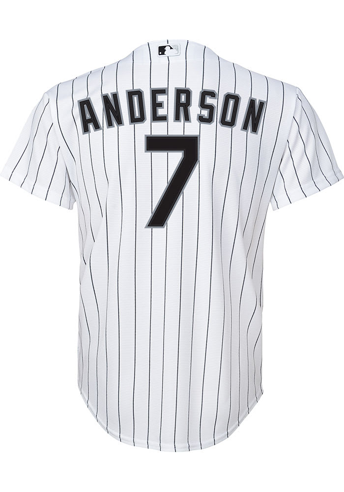 Chicago White Sox メッシュユニフォーム Chicago White Sox Tim Anderson Youth White Home Baseball Jersey