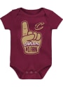 Cleveland Cavaliers Baby Hand Off One Piece - Maroon