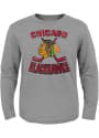 Chicago Blackhawks Toddler Double Crossed T-Shirt - Grey