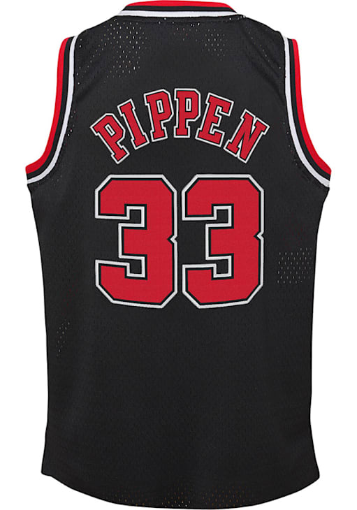 Scottie Pippen  Mitchell and Ness Chicago Bulls Toddler Black Swingman Alt Jersey Basketball Jerse..