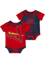 St Louis Cardinals Baby Double One Piece - Red