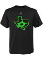 Dallas Stars Youth Neon Logo T-Shirt - Black