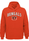 Main image for Cincinnati Bengals Youth Orange Team Arch B Logo Long Sleeve Hoodie