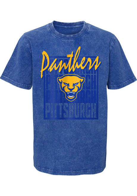 Youth Blue Pitt Panthers Headliner Short Sleeve T-Shirt