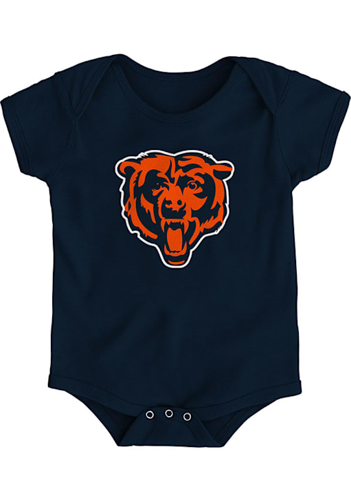 Chicago Bears Chicago Bears NAVY Baby Primary Logo One Piece
