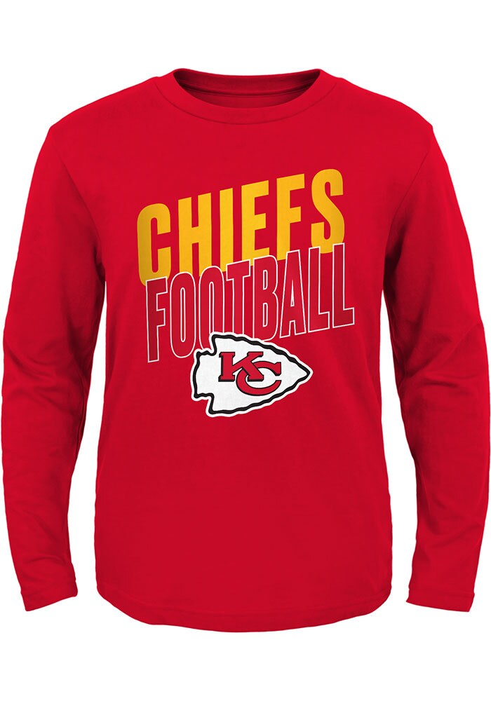 Kansas City Chiefs Boys Showtime Long Sleeve T Shirt RED