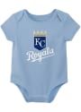 Kansas City Royals Baby Primary Crown Shield One Piece - Light Blue